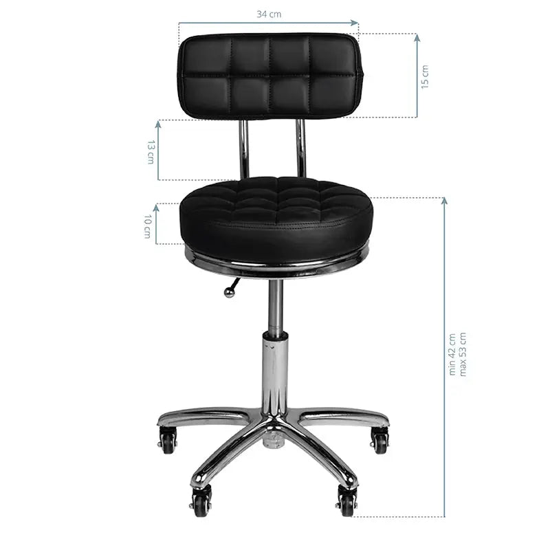 Friseur- und Kosmetikhocker AM-877 Schwarz - Friseurhocker
