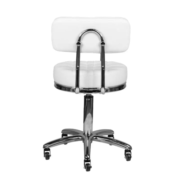 Friseur- und Kosmetikhocker AM-877 Weiß - Friseurhocker