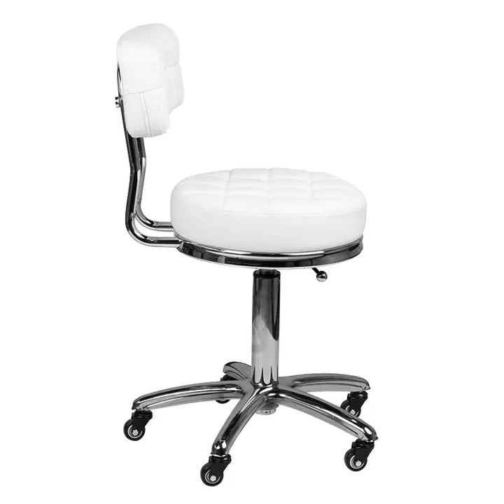 Friseur- und Kosmetikhocker AM-877 Weiß - Friseurhocker