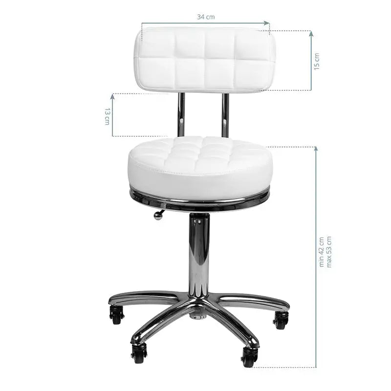 Friseur- und Kosmetikhocker AM-877 Weiß - Friseurhocker