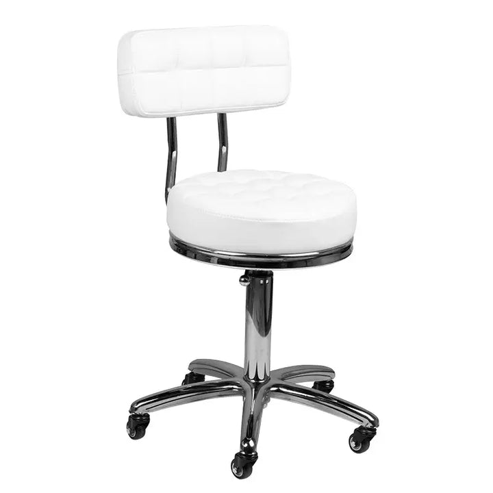 Friseur- und Kosmetikhocker AM-877 Weiß - Friseurhocker
