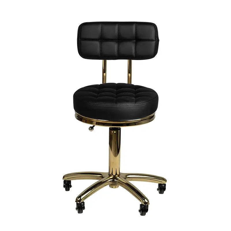 Friseur- und Kosmetikhocker AM-961 Gold Schwarz - Friseurhocker