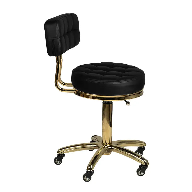Friseur- und Kosmetikhocker AM-961 Gold Schwarz - Friseurhocker