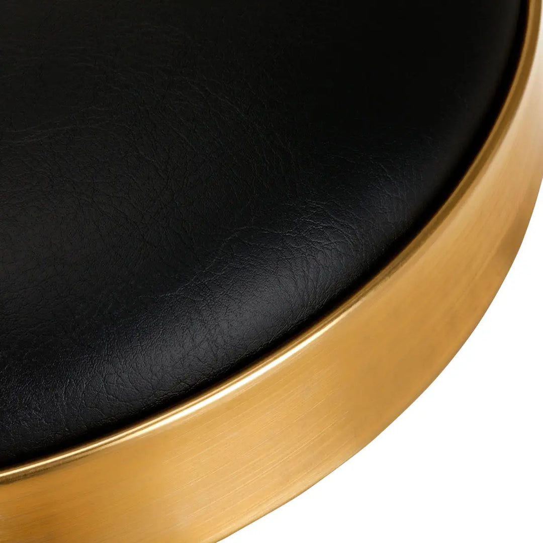 Friseur- und Kosmetikhocker H7 Gold Schwarz - Friseurhocker
