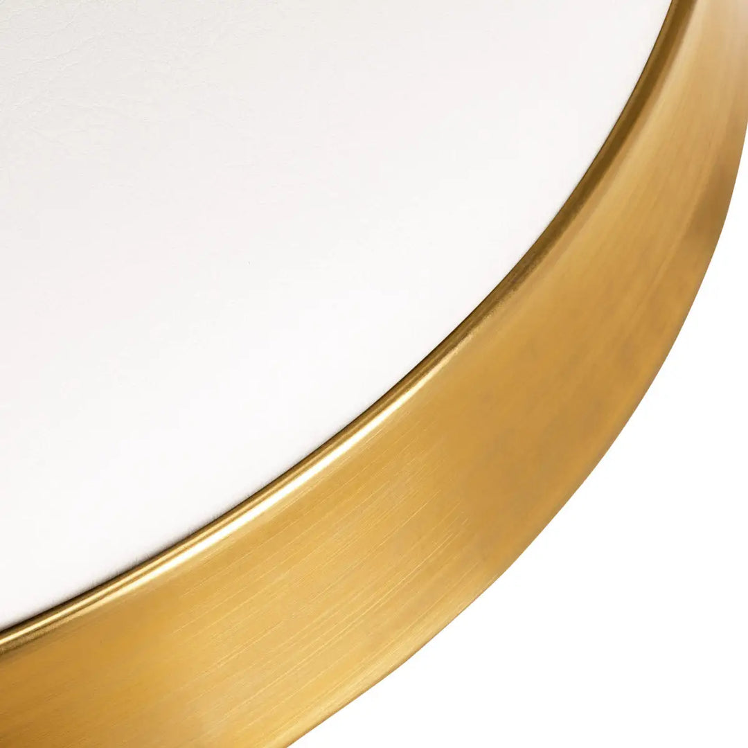 Friseur- und Kosmetikhocker H7 Gold Weiß - Friseurhocker