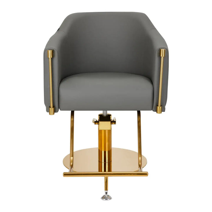 Friseurstuhl Burgos Gold Grau