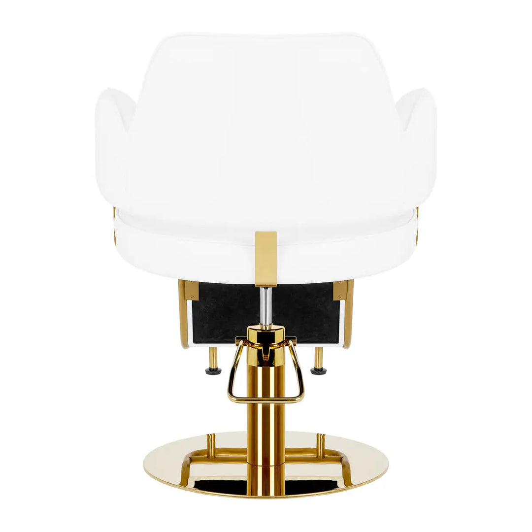 Friseurstuhl Gabbiano Linz NQ Gold Weiß