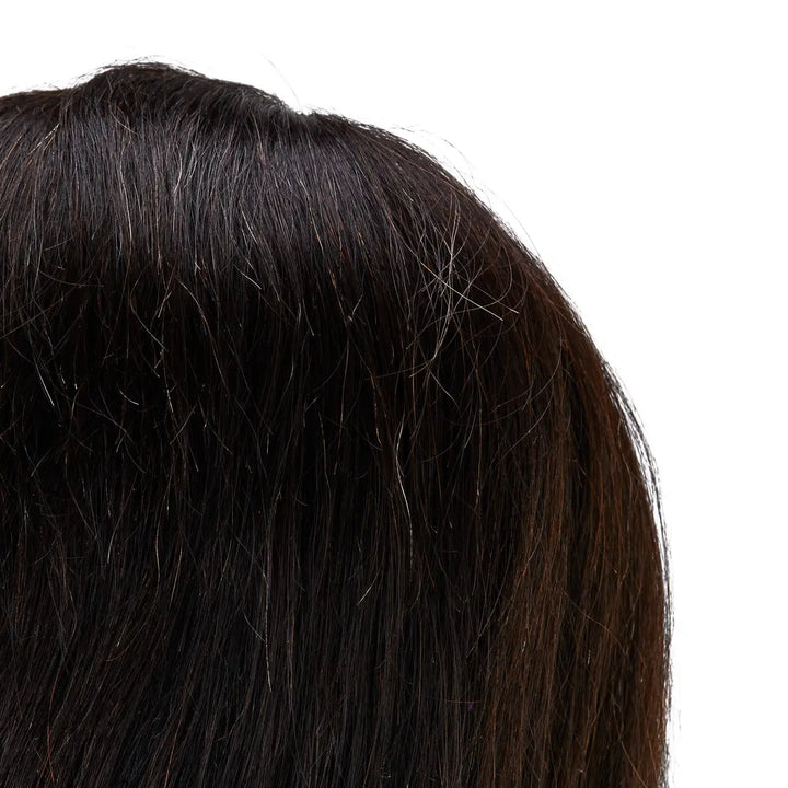 Friseurübungs- und Bartkopf von Gabbiano WZ4 mit Naturhaar Farbe 1# Länge 8’’ + 6’’