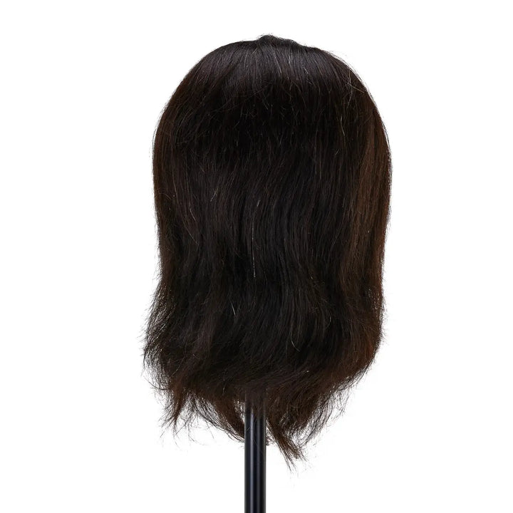 Friseurübungs- und Bartkopf von Gabbiano WZ4 mit Naturhaar Farbe 1# Länge 8’’ + 6’’