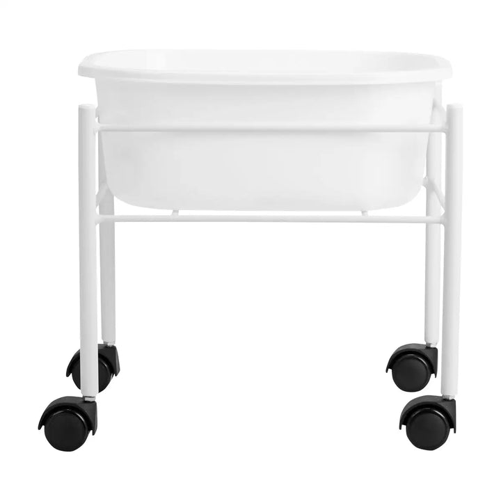Weiße rollbare Baby-Badewanne im Produkt Fussbadewanne weiss