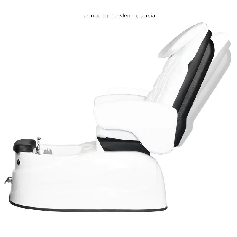 Weißer Fusspflegestuhl Pediküre Spa AS-122 mit verstellbarem Rücken und Massagefunktion