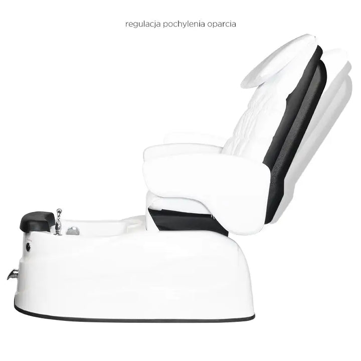 Weißer Fusspflegestuhl Pediküre Spa AS-122 mit verstellbarem Rücken und Massagefunktion