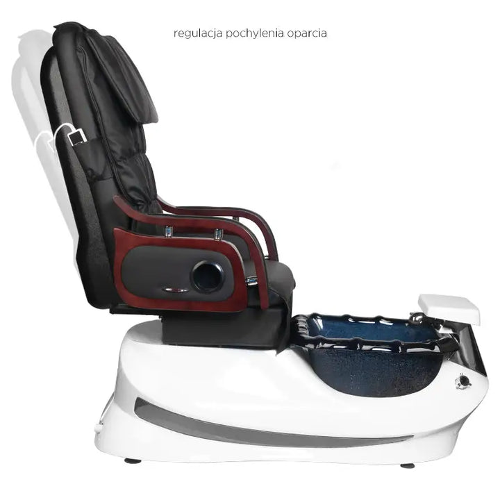 Pediküre SPA Fusspflegestuhl Schwarz-Weiß mit Massagefunktion für entspannte Pediküre