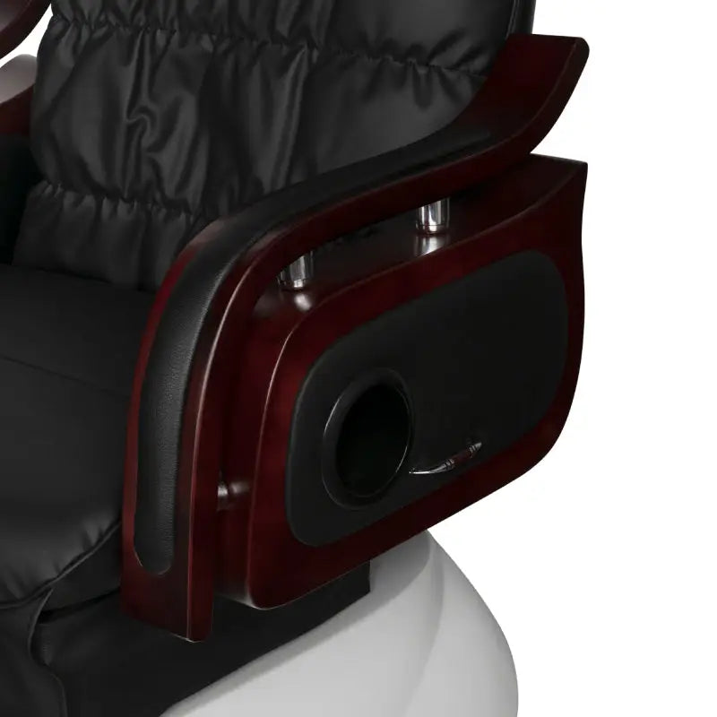 Massage-Stuhl Armlehne mit Getränkehalter für Fusspflegestuhl Spa AS-261 Schwarz-Weiß