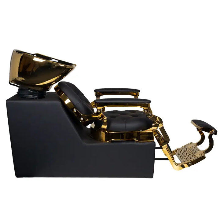 Gabbiano Barber-Waschanlage Claudius Gold Schwarz - Friseur-Waschbecken