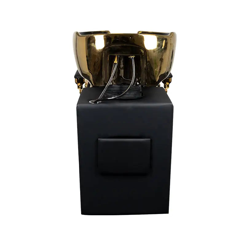 Gabbiano Barber-Waschanlage Claudius Gold Schwarz - Friseur-Waschbecken