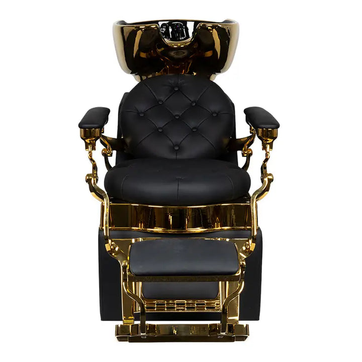 Gabbiano Barber-Waschanlage Claudius Gold Schwarz - Friseur-Waschbecken
