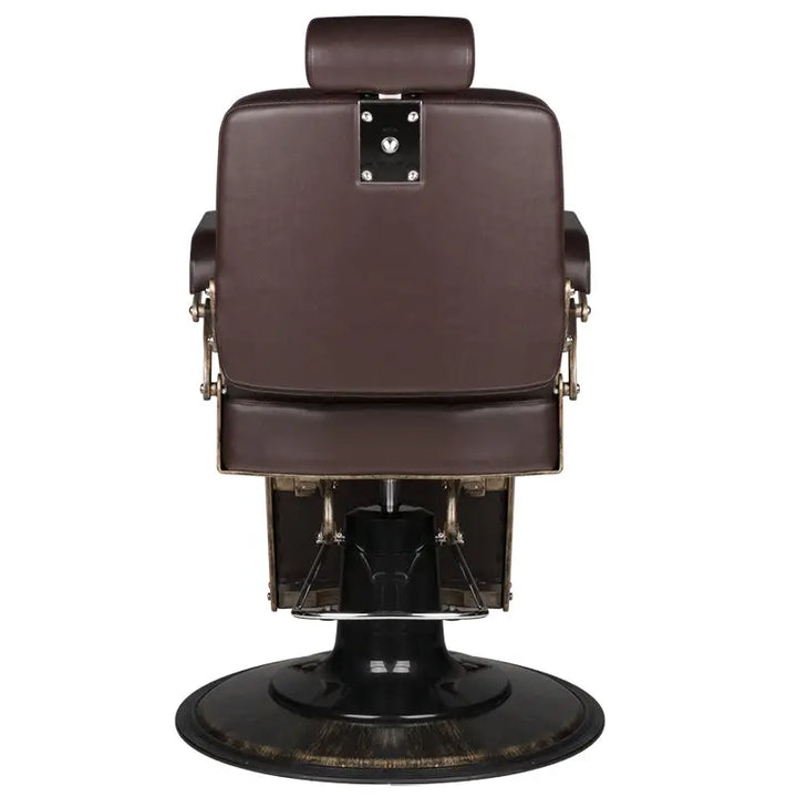 Brauner Barberstuhl Gabbiano Boss Braun für Friseursalon oder Barber Shop