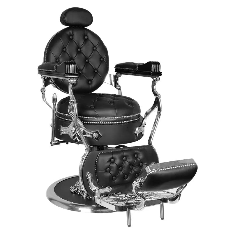Friseurstuhl Gabbiano HS69 Hydraulisch – Schwarzes Kunstleder, Verchromt, Modern & Bequem