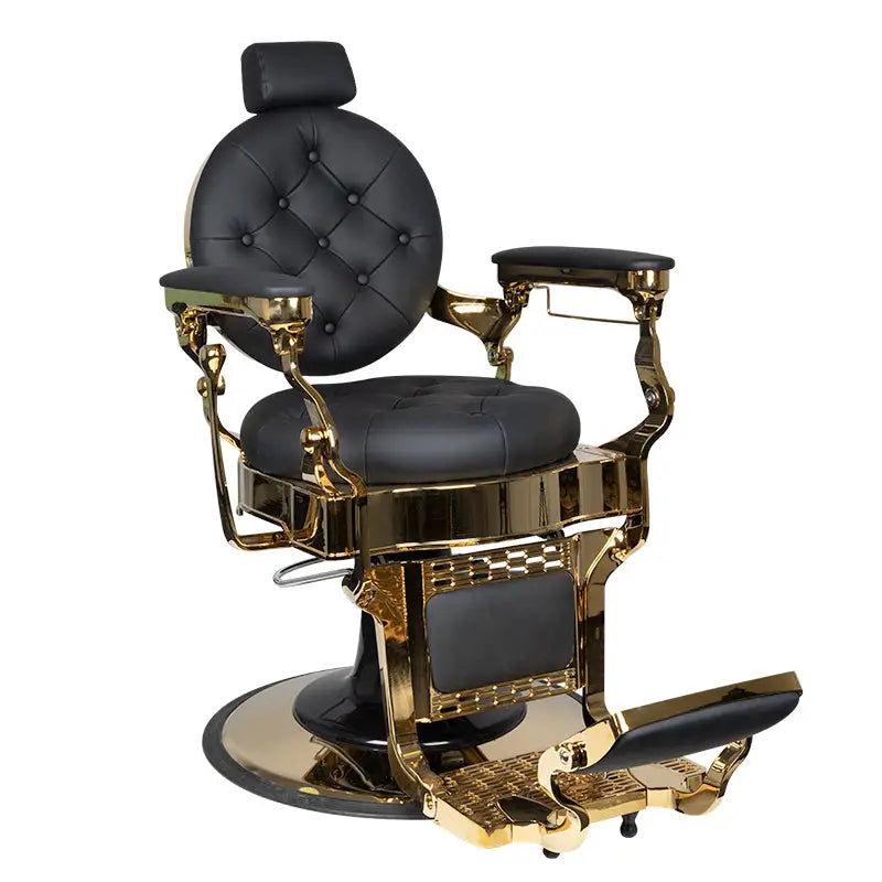 Gabbiano Barberstuhl Claudius Gold Schwarz - Barberstuhl