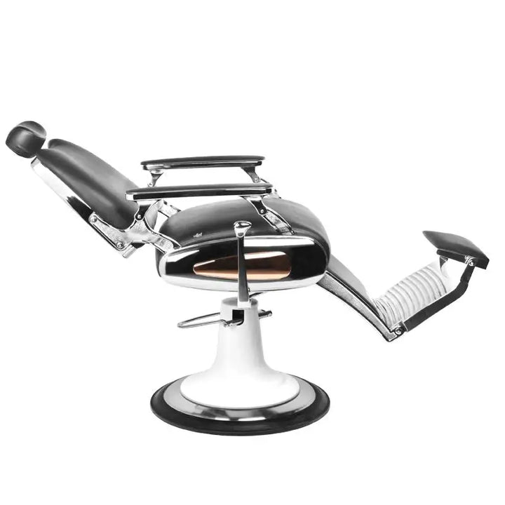 Reclining Barberstuhl Moto Style Schwarz im Gabbiano Barberstuhl Produkt