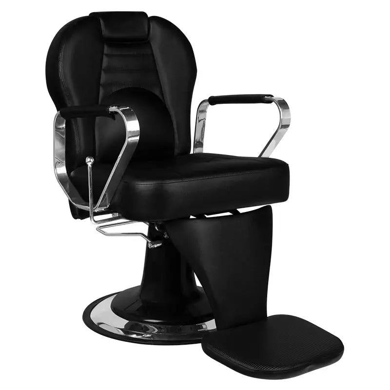 Schwarzer Gabbiano Barberstuhl Tiziano, professioneller Friseurstuhl