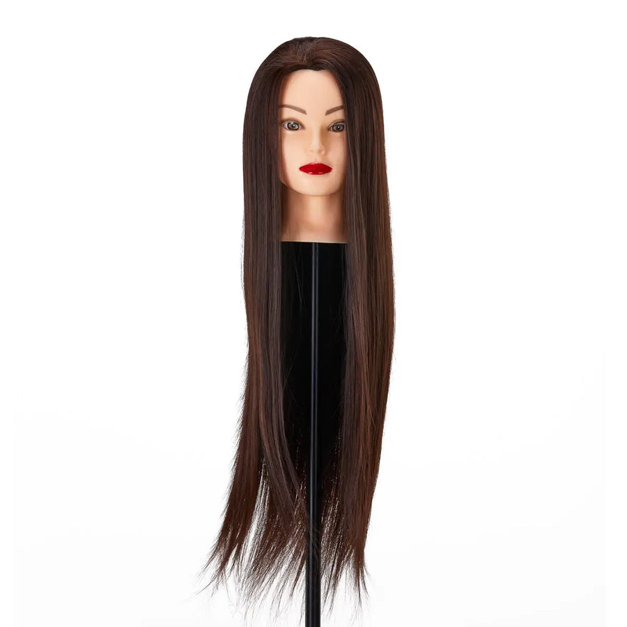 Gabbiano Friseur-Trainingskopf WZ2 mit synthetischem Haar Farbe 4# Länge 24’’ - Trainingskopf