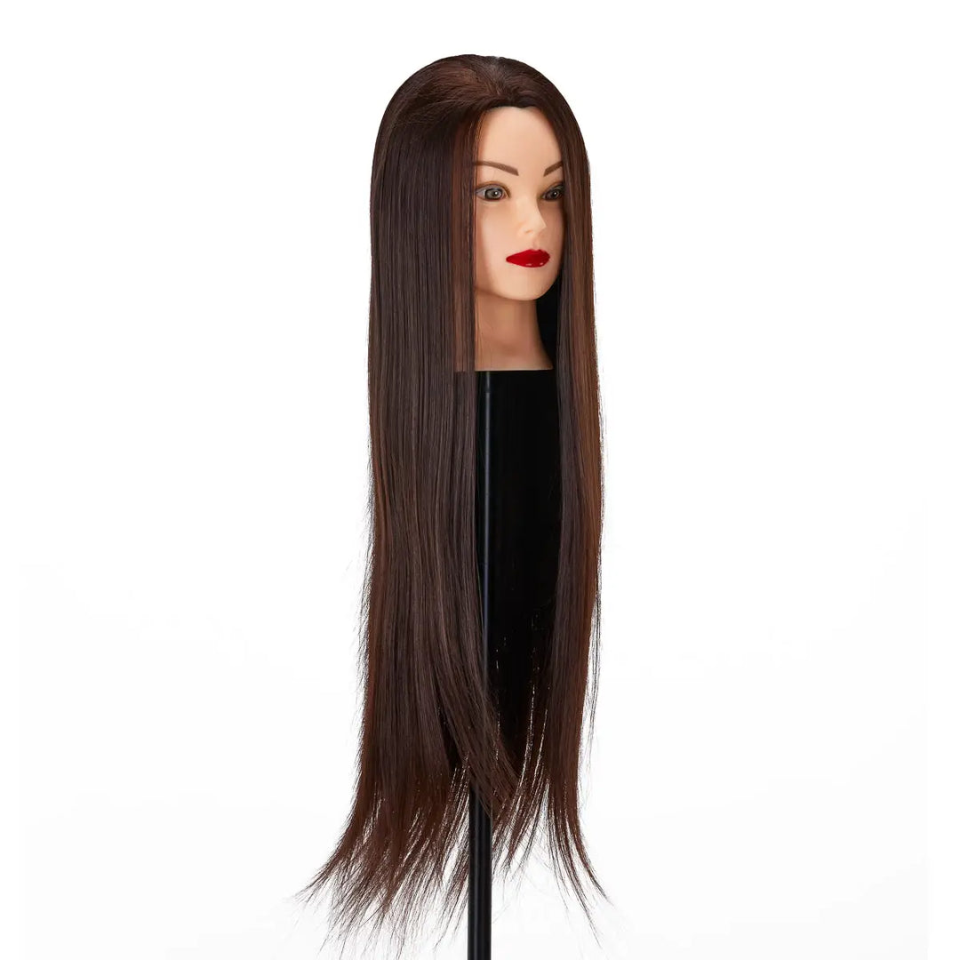 Gabbiano Friseur-Trainingskopf WZ2 mit synthetischem Haar Farbe 4# Länge 24’’ - Trainingskopf