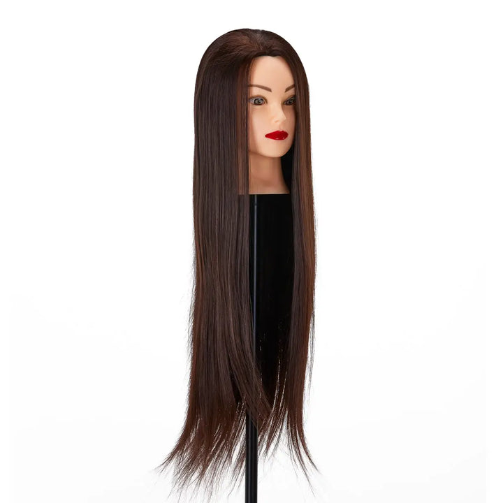 Gabbiano Friseur-Trainingskopf WZ2 mit synthetischem Haar Farbe 4# Länge 24’’ - Trainingskopf