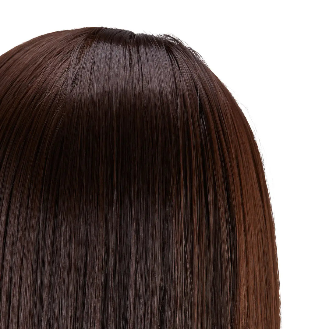 Gabbiano Friseur-Trainingskopf WZ2 mit synthetischem Haar Farbe 4# Länge 24’’ - Trainingskopf