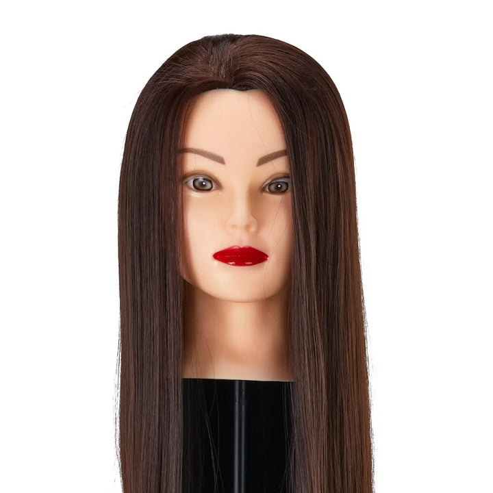 Gabbiano Friseur-Trainingskopf WZ2 mit synthetischem Haar Farbe 4# Länge 24’’ - Trainingskopf