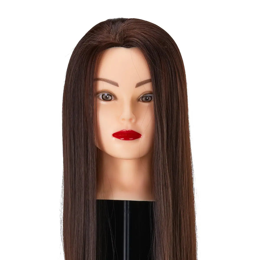 Gabbiano Friseur-Trainingskopf WZ2 mit synthetischem Haar Farbe 4# Länge 24’’ - Trainingskopf