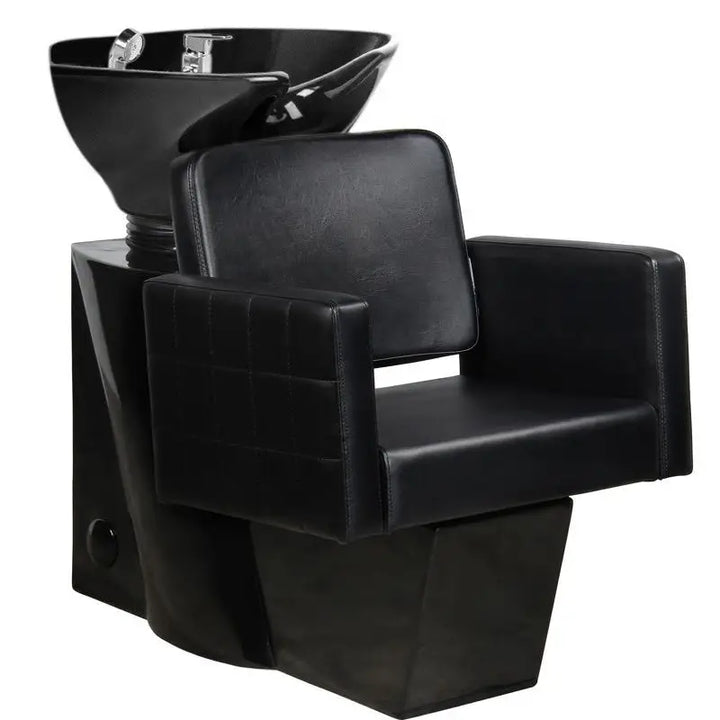 Schwarzer Friseursalon Shampoo-Stuhl im Gabbiano Ankara Schwarz Design