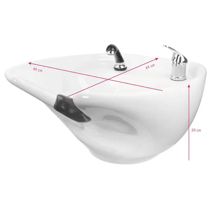 Gabbiano Friseur-Waschanlage Ankara Weiß bb - Friseur-Waschbecken