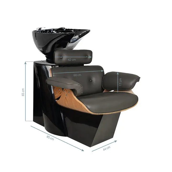 Gabbiano Friseur-Waschanlage Florenz Grau - Friseur-Waschbecken