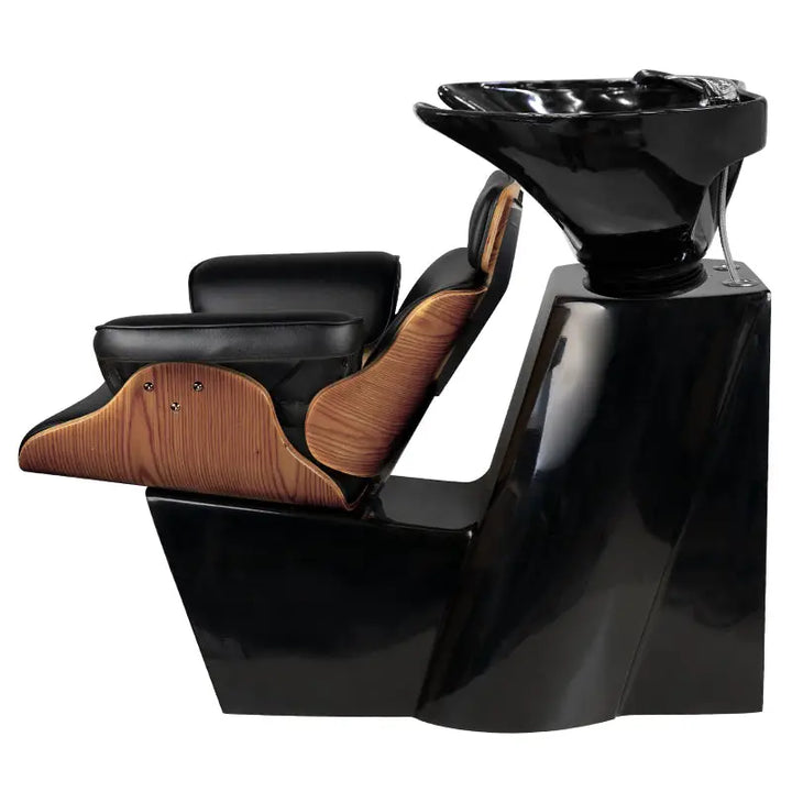 Gabbiano Friseur-Waschanlage Florenz Nussbaum Schwarz - Friseur-Waschbecken