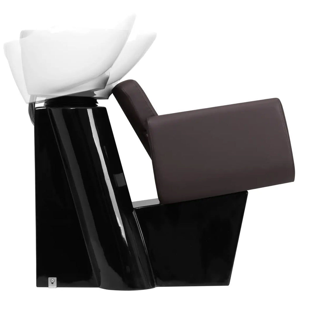 Haar Salon Shampoo Stuhl Gabbiano Friseur Waschanlage Helsinki Braun im Einsatz