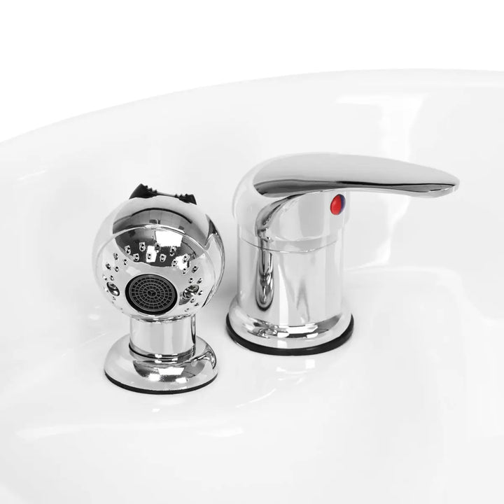 Chrome Badezimmerarmatur mit Sprüher für Gabbiano Friseur-Waschanlage Helsinki Schwarz