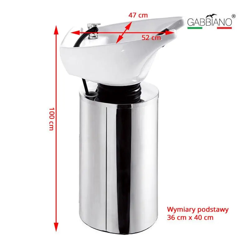 Salon Shampoo Bowl Gabbiano Friseur-Waschanlage Q-2460 mit Maßen