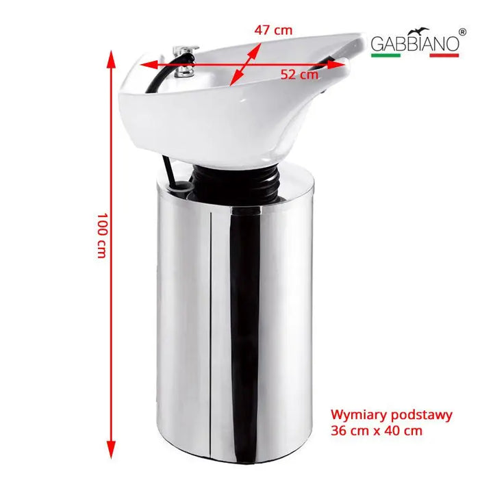 Salon Shampoo Bowl Gabbiano Friseur-Waschanlage Q-2460 mit Maßen