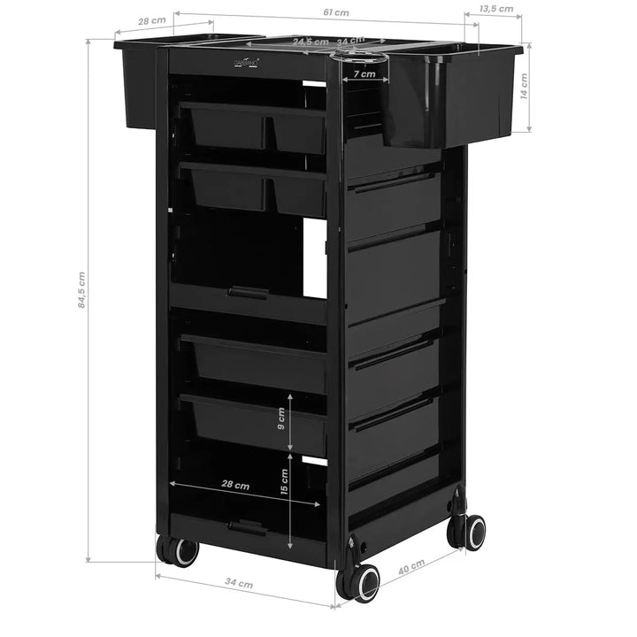 Gabbiano Friseurassistent 68A schwarz - Friseurwagen
