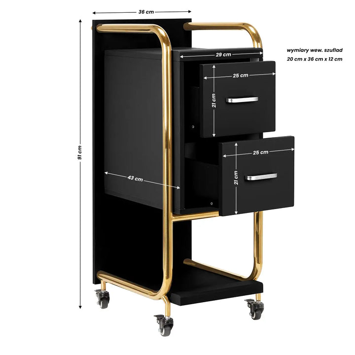Gabbiano Friseurassistentin Solo gold – schwarz - Friseurassistent