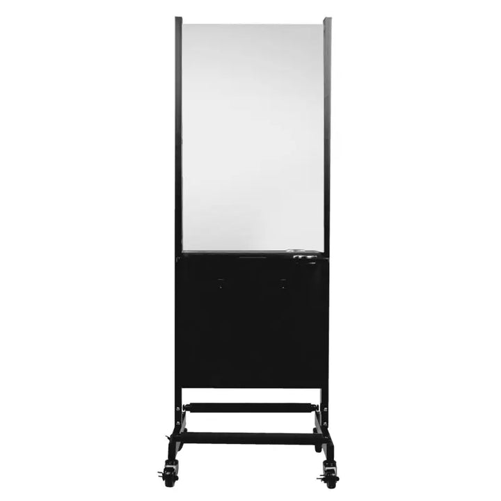 Mobile Weißwandtafel mit Stauraum und Rollen für flexibles Arbeiten