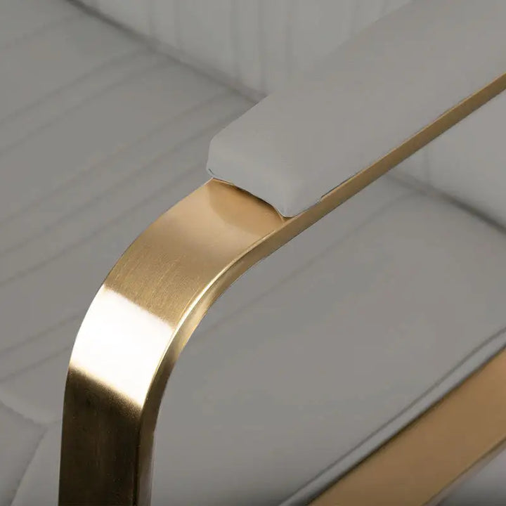 Gabbiano Friseurstuhl Acri Gold-Beige - Friseursessel