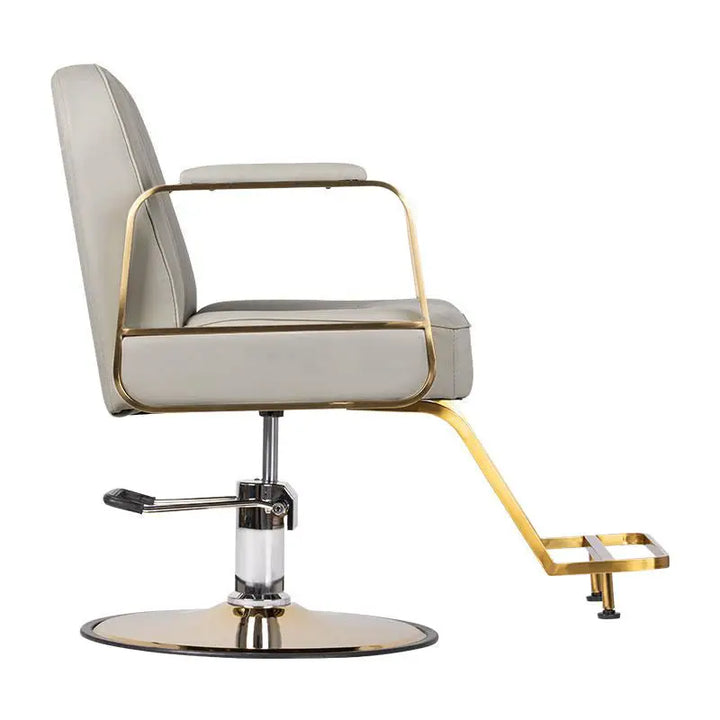 Gabbiano Friseurstuhl Acri Gold-Beige - Friseursessel