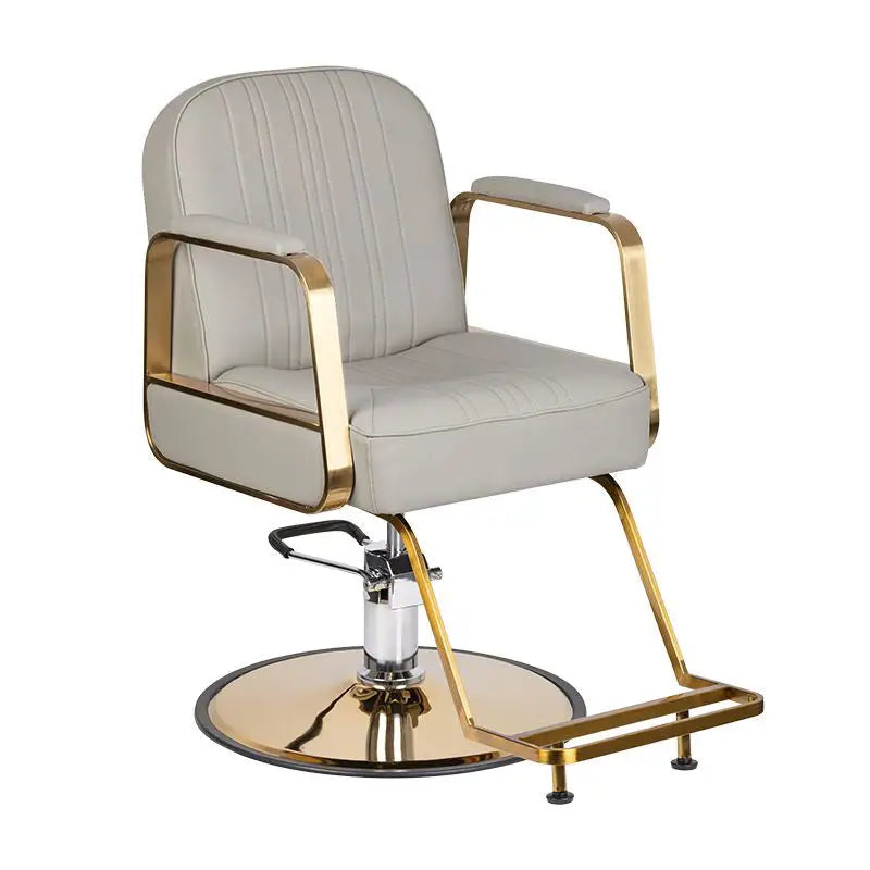 Gabbiano Friseurstuhl Acri Gold-Beige - Friseursessel
