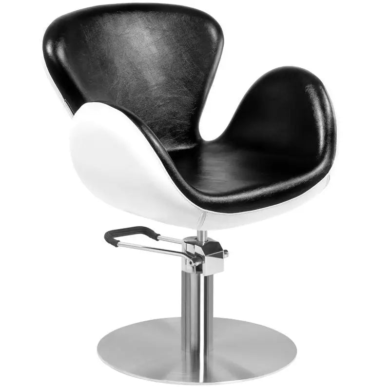 Schwarzer Weißer Friseurstuhl Gabbiano Amsterdam für Salonpflege