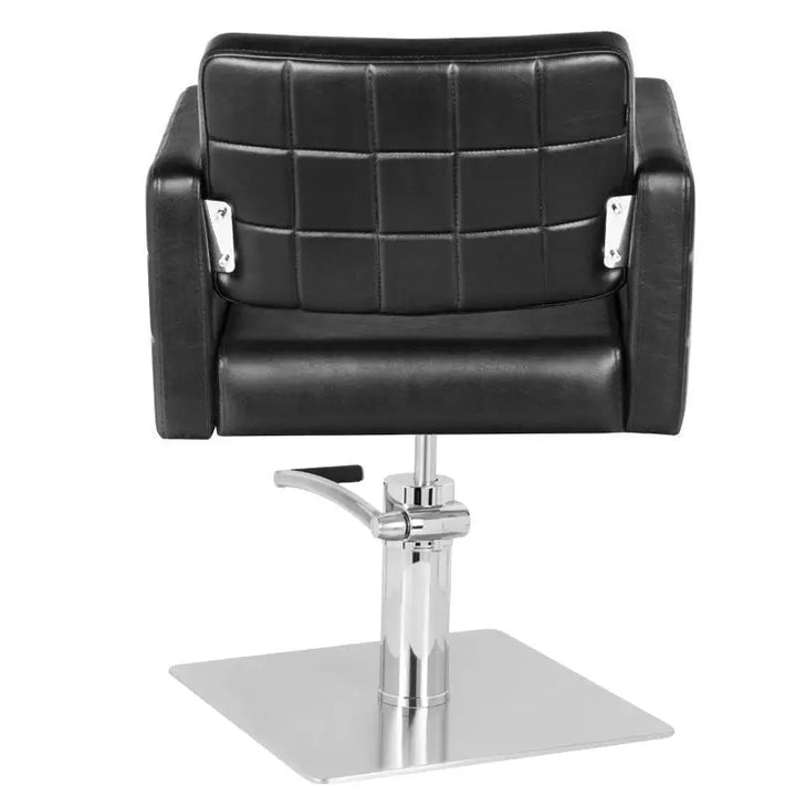 Schwarzer Friseurstuhl Gabbiano Ankara mit quadratischer Basis