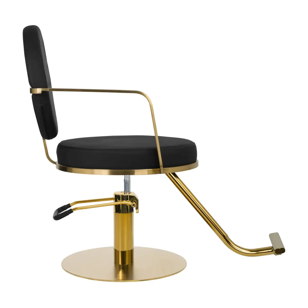Gabbiano Friseurstuhl Arras Gold Schwarz - Friseurstuhl