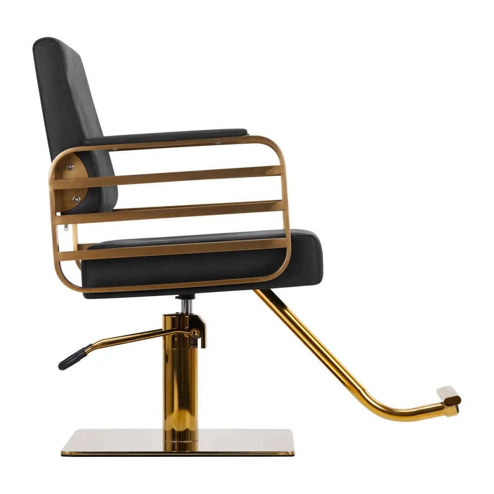 Gabbiano Friseurstuhl Avila Gold Schwarz - Friseurstuhl